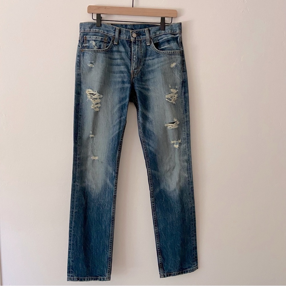 Men's Levi’s 511 Distressed Blue Jeans